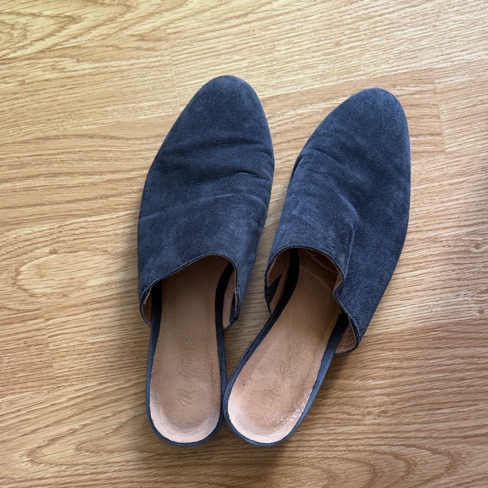 Madewell Women's Suede Slip-On Loafers - navy